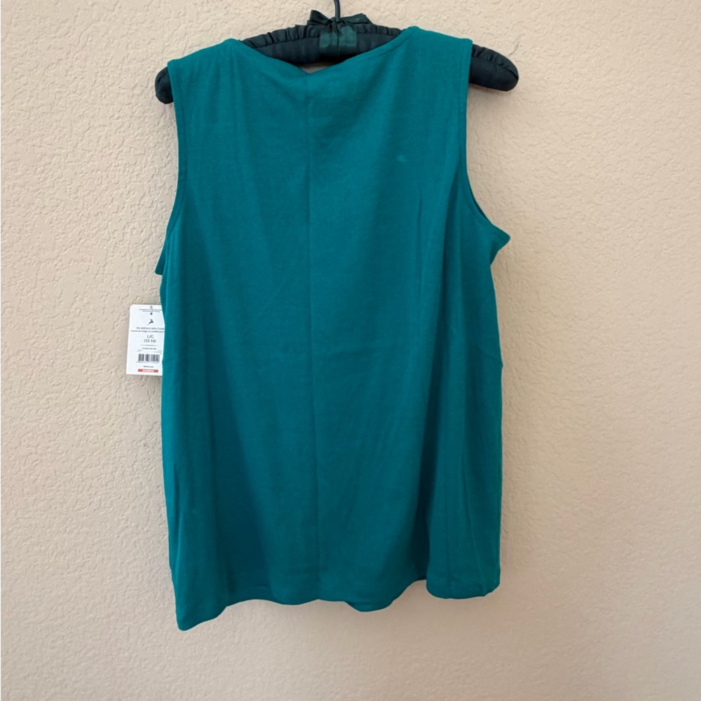 White Stag Teal Lace-Trim Sleeveless Tank - Picture 2 of 3